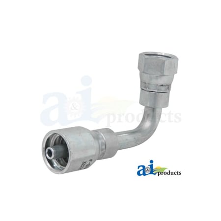 A & I Products Din Light 24 degree Seat 90 degree Female Swivel O-Ring 4" x2" x2" A-F-DL9004-1016-K2